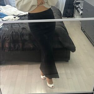 Divided Black Maxi Skirt